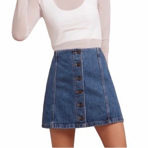 Aritzia Wilfred Free Ahrens Demin Mini Skirt Sz 2